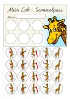 Vorschau - Fördermaterial/Inklusion - Giraffenklasse Lobkärtchen - Seite 1