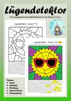 Vorschau - Arbeitsblätter - Lügendetektor 2 (ein Lese-Mal-Material für die Kl. 3 und 4) - Deckblatt