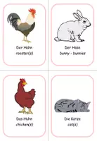 Vorschau - Bildkarten - Ringwörterbuch Englisch Farm animals (Wort-Bild) - Seite 2