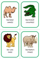 Vorschau - Bildkarten - Ringwörterbuch Englisch Zoo animals (Wort-Bild) - Seite 1