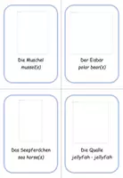 Vorschau - Bildkarten - Ringwörterbuch Englisch Wassertiere (Wort-Bild) - Seite 1