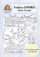 Vorschau - selbst erstellte Cliparts/Grafiken - Farblose Cliparts "Meine Familie" - Deckblatt