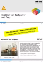 Vorschau - Interaktives Material - Reaktion von Backpulver und Essig - Selbstlerneinheit H5P - Deckblatt
