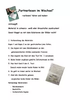 Vorschau - Arbeitsblätter - lesen, zuhören, malen, Lesen mit Lesepartner (abwechselnd). Nr.1 - Seite 1
