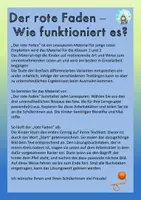 Vorschau - Arbeitsblätter - Lesespuren für Kleine: Der rote Faden (Klassen 1 und 2) - Seite 1