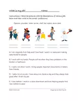 Vorschau - Arbeitsblätter - What is my Job? Worksheet on Professions (Englisch Lernen) - Deckblatt