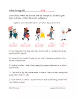 Vorschau - Arbeitsblätter - What is my Job? Worksheet on Professions (Englisch Lernen) - Seite 1