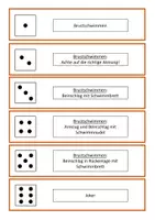 Vorschau - Spiele - Würfelspiel zur Erwärmung - Brustschwimmen & Kraulschwimmen - Deckblatt
