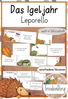 Vorschau - Mal- und Bastelvorlagen - Leporello - Der Igel - Igeljahr - Deckblatt