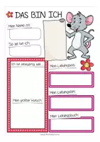 Vorschau - Arbeitsblätter - Das bin ich Mäuseklasse - Seite 1