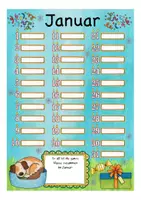 Vorschau - Mal- und Bastelvorlagen - Geburtstagskalender Hundeklasse - Seite 2