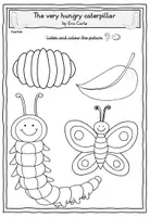 Vorschau - Arbeitsblätter - Listen and colour: "The very hungry caterpillar" (Eric Carle) - Seite 1
