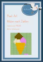 Vorschau - Arbeitsblätter - Pixel Art Malen Sommer Freebie Konzentration Feinmotorik - Deckblatt