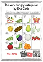 Vorschau - Arbeitsblätter - Worksheet zum Kurzfilm oder Buch "The very hungry caterpillar" - Seite 2
