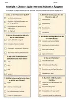 Vorschau - Arbeitsblätter - Multiple – Choice – Quiz – Ur- und Frühzeit + Ägypten - Deckblatt