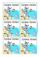 Vorschau - Mal- und Bastelvorlagen - Feriengrüße Eselklasse kostenlos - Seite 3