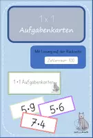 Vorschau - Unterrichtsreihen - Einmaleins Aufgabenkarten 1x1 Multiplikation Malrechnen - Deckblatt
