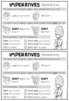 Vorschau - Arbeitsblätter - Imperatives / Befehlsform Englisch – positive & negative Imperative üben | Merkblatt & Arbeitsblätter 4.–5. Klasse - Seite 1