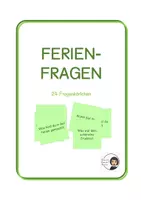 Vorschau - Spiele - Ferienfragen - 24 Fragekärtchen - Deckblatt