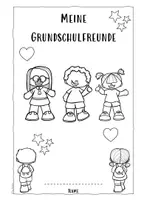 Vorschau - Mal- und Bastelvorlagen - Freundebuch Abschied - Seite 1