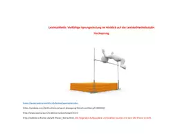 Vorschau - Stundenentwürfe - Leichtathletik 3: Hinführung Hochsprung - Seite 1