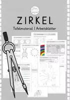 Vorschau - Arbeitsblätter - Zirkel | Tafelmaterial | Arbeitsblätter mit Lösungen - Deckblatt