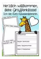 Vorschau - Mal- und Bastelvorlagen - Schulanfang Giraffenklasse Materialpaket - Seite 3