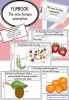Vorschau - Arbeitsblätter - Flipbook zur Wortschatzerarbeitung und -vertiefung: "The very hungry caterpillar" (Eric Carle) - Deckblatt