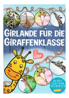 Vorschau - Mal- und Bastelvorlagen - Schulanfang in der Giraffenklasse Wimpel / Girlande - Deckblatt