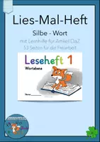 Vorschau - Arbeitsblätter - Lese-Mal-Heft 1 Lies-Mal-Heft Silbe Wort Leseverständnis Leseförderung - Deckblatt
