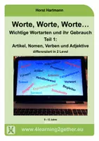 Vorschau - Unterrichtsreihen - Wortarten Teil 1 / Artikel, Nomen, Verben und Adjektive - Deckblatt