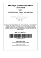 Vorschau - Unterrichtsreihen - Wortarten Teil 1 / Artikel, Nomen, Verben und Adjektive - Seite 1