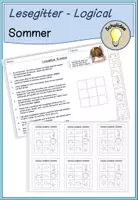 Vorschau - Arbeitsblätter - Lesegitter Sommer - Leserätsel Logical - Deckblatt