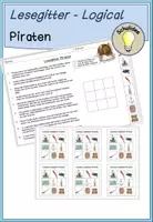 Vorschau - Arbeitsblätter - Lesegitter Piraten - Leserätsel Logical - Deckblatt