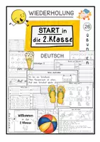 Vorschau - Arbeitsblätter - Wiederholungsheft - Klasse 1 Deutsch - Deckblatt