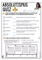 Vorschau - Arbeitsblätter - Absolutismus - Ludwig XIV. Test - Quiz - Arbeitsblätter - Seite 2