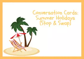 Vorschau - Spiele - Schulbeginn: Conversation Cards - Summer Holidays/ Back to School (Beginner's Version) - Seite 1