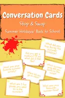 Vorschau - Spiele - Schulbeginn: Conversation Cards - Summer Holidays/ Back to School (Beginner's Version) - Deckblatt