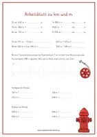 Vorschau - Arbeitsblätter - Arbeitsblatt zu km und m FEUERWEHR - Seite 2