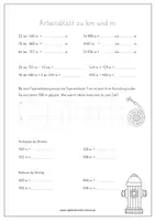 Vorschau - Arbeitsblätter - Arbeitsblatt zu km und m FEUERWEHR - Seite 3