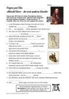 Vorschau - Stundenentwürfe - Albrecht Dürer: Filmfragen mit Lösung zum Video (inkl. Lösung) - Seite 1