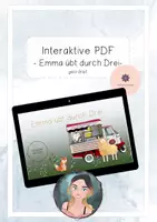 Vorschau - Stationenlernen - Emma übt durch drei - interaktive PDF zum Einmaleins - Deckblatt