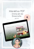 Vorschau - Spiele - Emma übt die Dreierreihe - interaktive PDF zum Einmaleins - Deckblatt