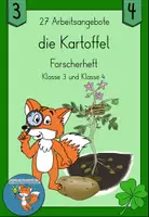 Vorschau - Arbeitsblätter - Die Kartoffel Klasse 3 Klasse 4 Forscherheft Druckschrift - Deckblatt