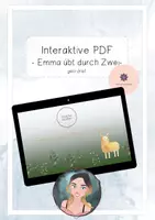 Vorschau - Stationenlernen - Emma übt durch zwei - interaktive PDF zum Einmaleins - Deckblatt