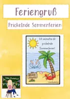 Vorschau - Bildkarten - Feriengrüße - Prickelnde Sommerferien - Deckblatt