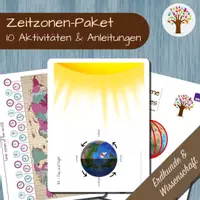 Vorschau - Stundenentwürfe - Montessori Zeitzonen Lernpaket Kl. 1-3 - Deckblatt