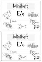Vorschau - Arbeitsblätter - Buchstabe E / e - Miniheft für die Buchstabeneinführung - Seite 1