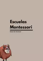 Vista previa - Hojas de trabajo - Escuelas Montessori - Hoja de cálculo - Portada