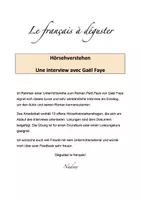 Vorschau - Arbeitsblätter - Hörsehverstehensfragen - Interview mit Gaël Faye zu seinem Roman "Petit Pays" - Deckblatt